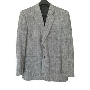 Towncraft Textured Gray & Black Men's Blazer Suit Jacket Sz 46 Regular